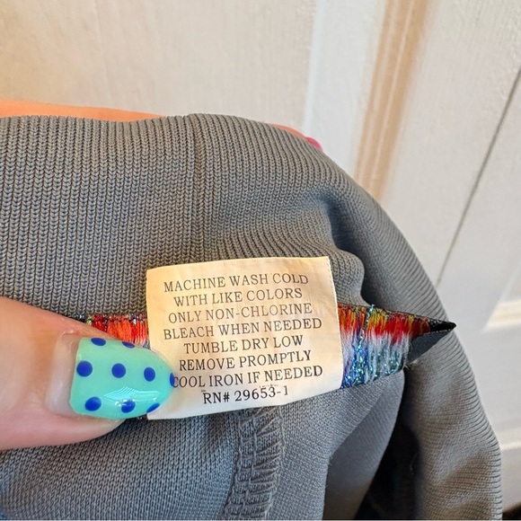 Vintage Y2K Big Flirt Gray And Baby Blue Cargo Track Pants - Size Small - Picture 10 of 10